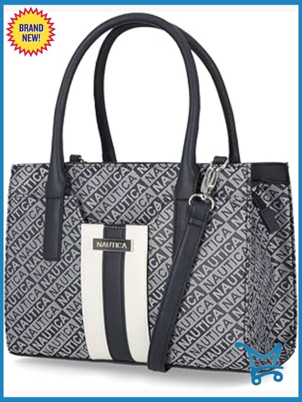 Large Vegan Leather Satchel with Removable Crossbody Strap, Top Handle